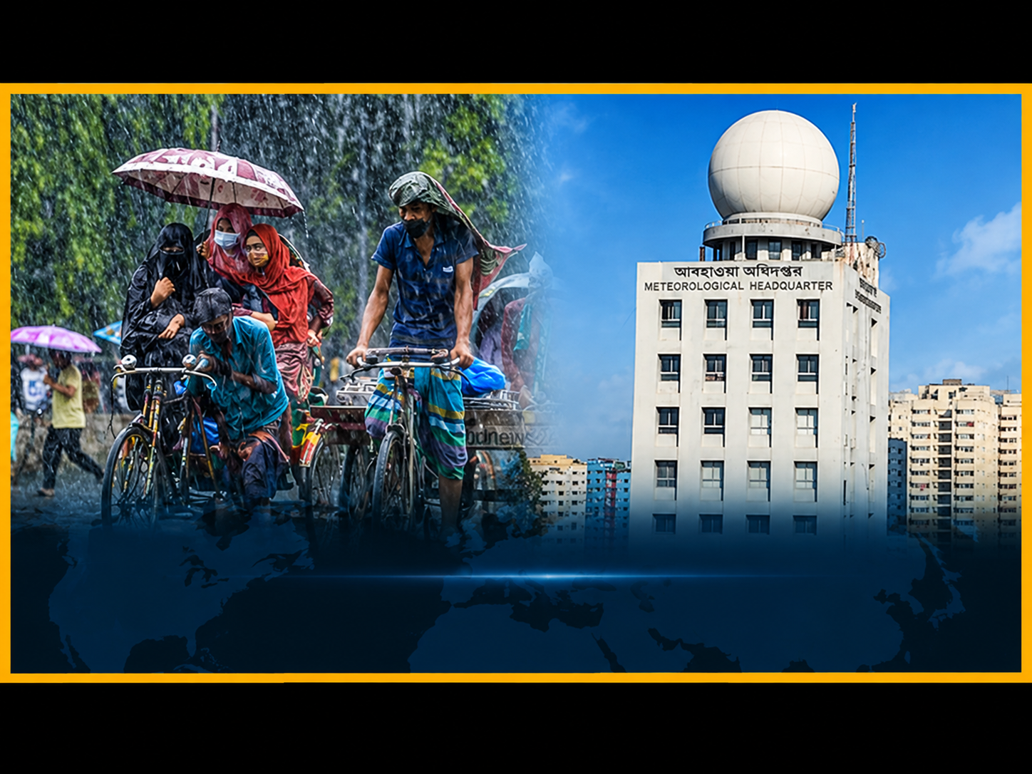 আজ দেশের বিভিন্ন অঞ্চলে বৃষ্টি-বজ্রবৃষ্টির সম্ভাবনা
