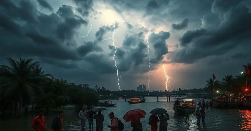 ৮ অঞ্চলে ঝোড়ো হাওয়াসহ বজ্রবৃষ্টির পূর্বাভাস